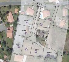 Montage et situation de notre maison dans le futur lotissement.