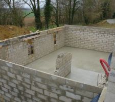 Les linteaux sont coulés