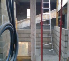 Pr&eacute;paration de l'escalier