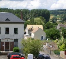 Vue du chantier à partir du haut du village...