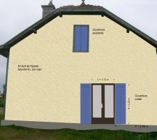 La façade ouest "projetée"