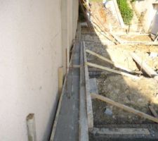 Coffrage longrine supérieur coté grand mur