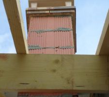 Pose des derniers boisseaux de 400X400mm et coiffe du chapeau