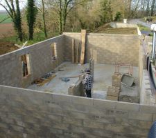 Le mur de refend en pleine elevation.