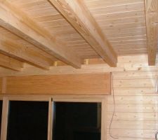 Spots au dessus de la baie vitr&eacute;e