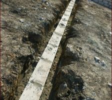 Rangée de parpaings centrale