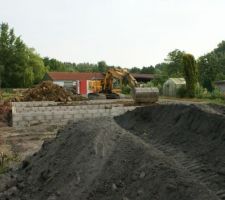 Remplissage en terre suite au terrassement conséquent