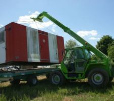 Dépose provisoire du shelter sur le terrain