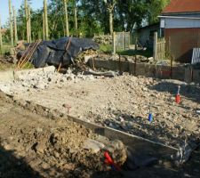 Réservation pour l'abri de jardin en eau et en électricité