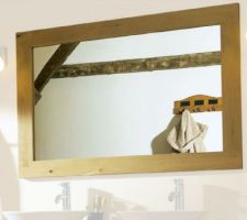 Miroir chêne massif 120x80