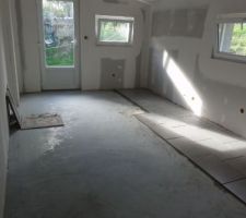 Cuisine, pose du carrelage par mes soins