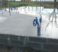 Dalle de béton coulée