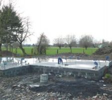 Dalle de béton coulée