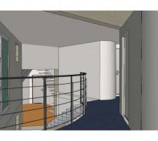 Cloison de la salle de bain avec fenêtre