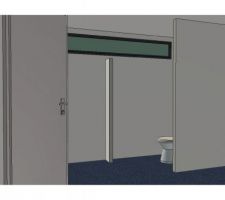 Cloison de la salle de bain avec fenêtre