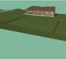 Vue 3D du terrain   maison