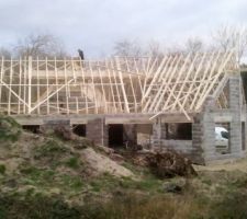 Pose de la charpente