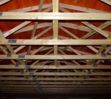 Pannes, chevrons et voligeage