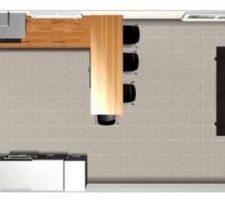 Projet cuisine vue de haut