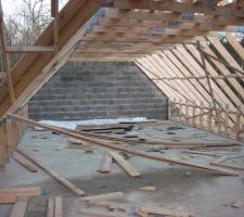 Pose de la charpente