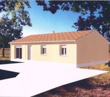 Simulation de la maison sur le terrain par le constructeur