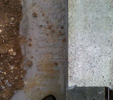 Les fondations avec implantation de la maison, je trouve ca assez limite, ils auraient pu centrer tout ca
Mon chef de chantier m'assure que cela ne craint rien