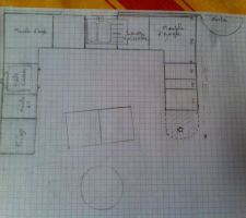 Dessin en ilot est sur ilot plan snack