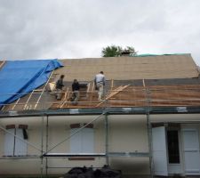 La reprise de la toiture par de vrais  professionnels