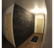 Fin mur de l'entr&eacute;e