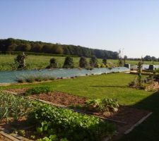 Voilà aprés un an dans les lieux pelouse deux jardinets un pour les legumes volumineux exemple pomme de terres,