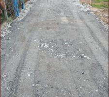 Chemin acc&egrave;s fini
viabilisation ok en parti