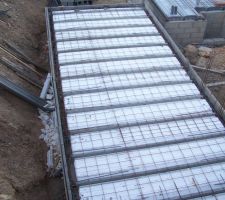 Installation de la dalle de notre garage