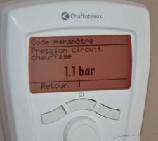Intervention électricien sur la chaudière.
Voilà des données plus seyantes que précédemment !