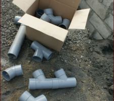 Coudes PVC utilisés pour les réservations