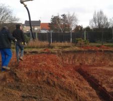 Preparation avant de couler les fondations