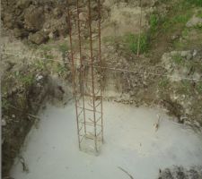 Piliers à 4m de profondeur