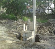 Piliers à 4m de profondeur