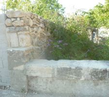 Mur cot&eacute; Sud/est - mur en pierre