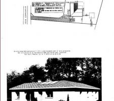 Disposition sur le terrain de 1254 m².. avec le label BBC 50% des ouvertures au minimum au sud....etc...

On souhaite prolonger la  zone de stationnememnt et mettre plus tard un carport (abris en bois) pour 2 voitures dans l'angle en bas à droite..