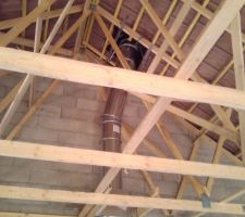 Conduit poujoulat dans les combles