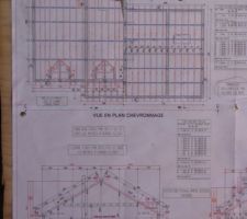 Plan de charpente, trouvé sur place.