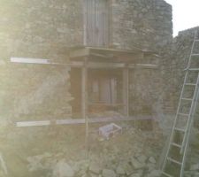 Vue sur l'ouverture du mur de 55 cm