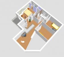 Simulation de l'étage (vue1)
