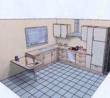 Plan de la future cuisine