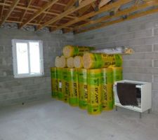 Laine en 300mm pour la toiture nord