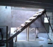 Escalier beton sous sol