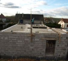 Vue d ensemble du plancher avant que la dalle soit coulée