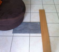 Carrelage avec parquet prevu pour l'etage