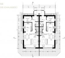 Plan du rez-de-chaussée (à gauche)