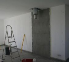 Carreaux derrière le poêle a bois